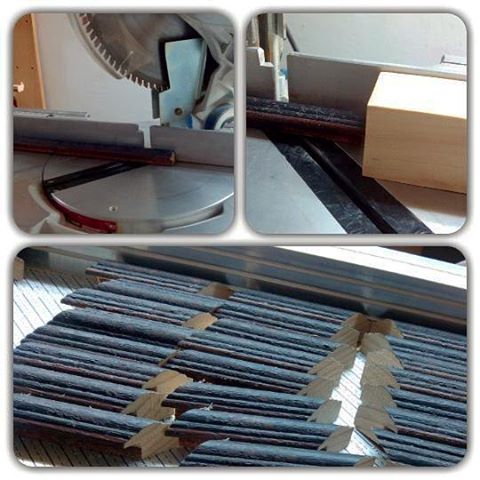 Un #trabajo que no se ve cuando enseñas un #marcohechoamedida muy pequeño... Dónde pones los #dedos para cortar con la #sierra esta #moldura ??? #arte #artesanía #hechoamano #madera #seguridad #barcelona #fortpienc