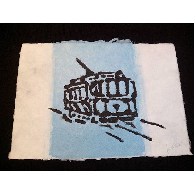 Grabado de J.E. sobre papel hecho a mano 