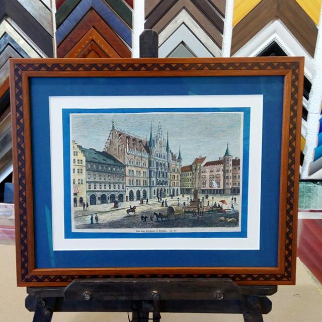 Grabado alemán enmarcado