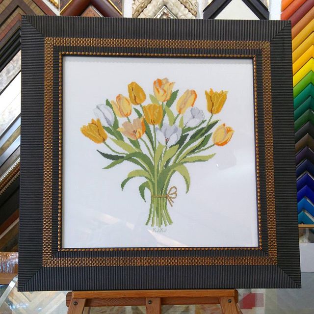 Artesanía. Punto de cruz enmarcado.