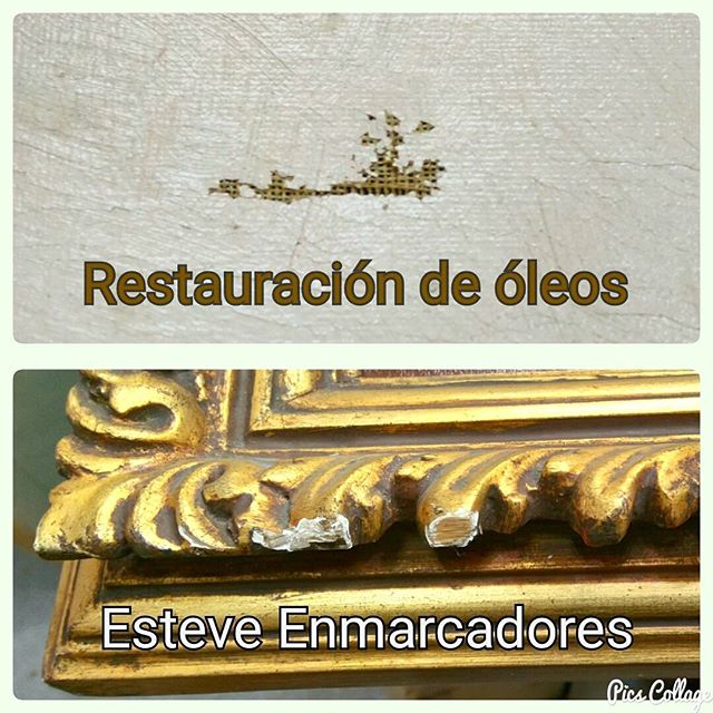 Restauración de óleo. Marco dorado
