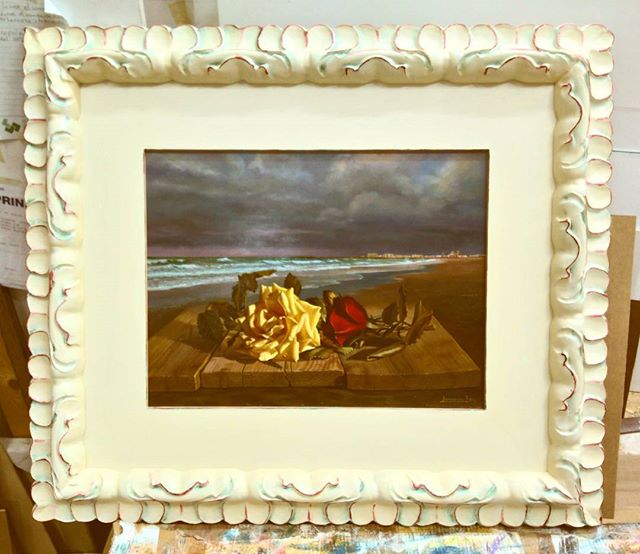 Óleo con marco personalizado