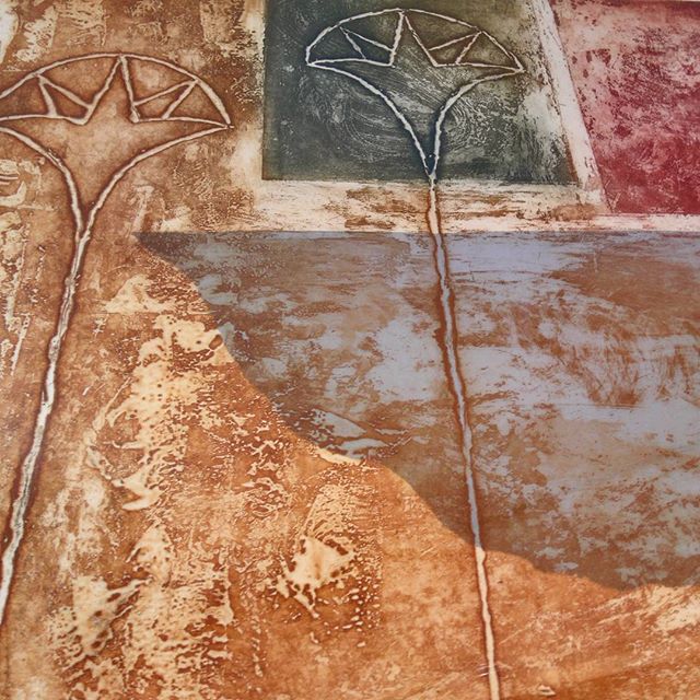 Grabado sobre papel y collage. C. Aliaga