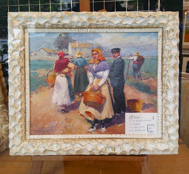 Pintura al óleo enmarcada