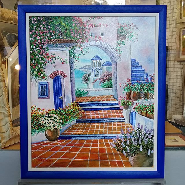 Cuadro pintado con la boca