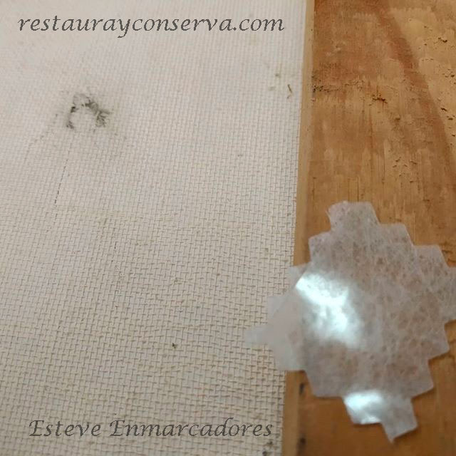 Restauración de pintura Colocación de parches