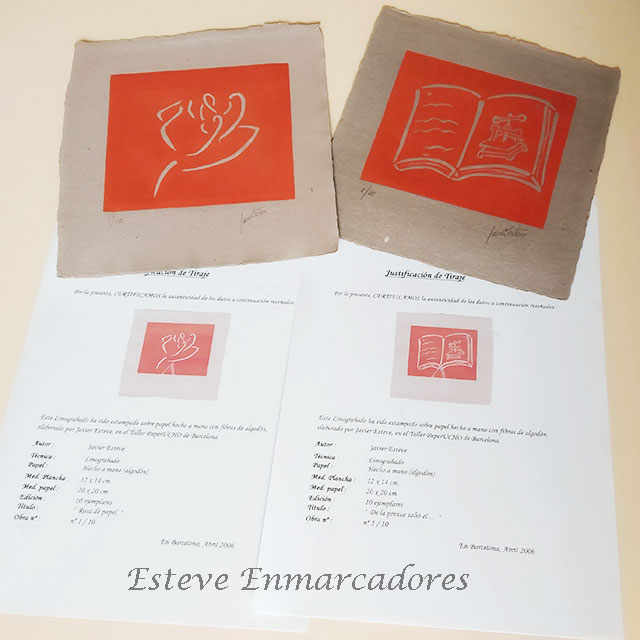 Sant Jordi 2020 Justificación de tiraje - Esteve Enmarcadores