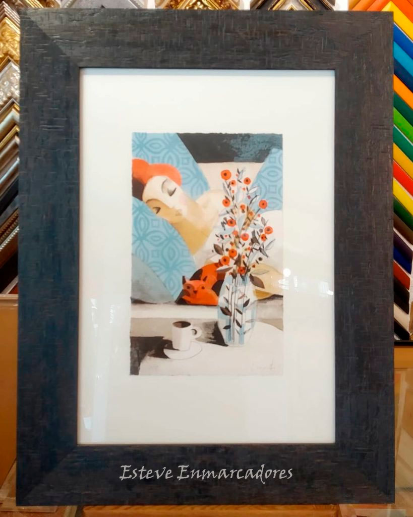 Litografía D Lourenço Gato rojo