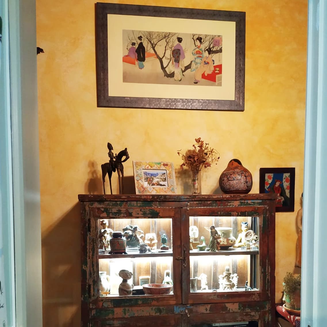 Dibujo original japonés enmarcado