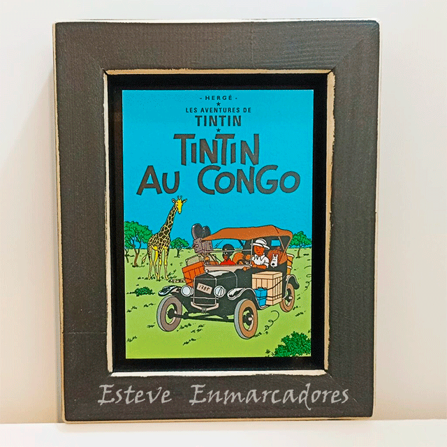 Tintín en el Congo Portada enmarcada
