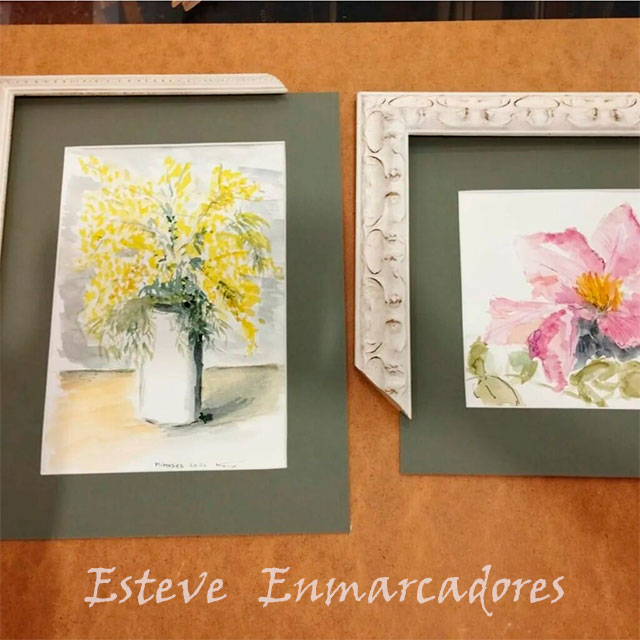 Eligiendo marco para acuarelas