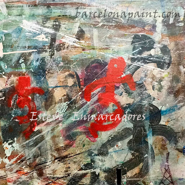 Abstracción con inspiración y movimiento