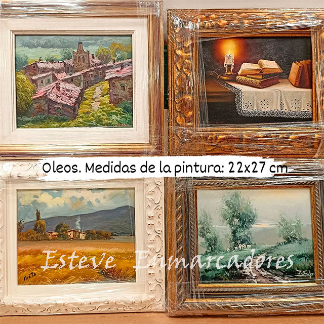 Outlet Oleos 22x27 enmarcados